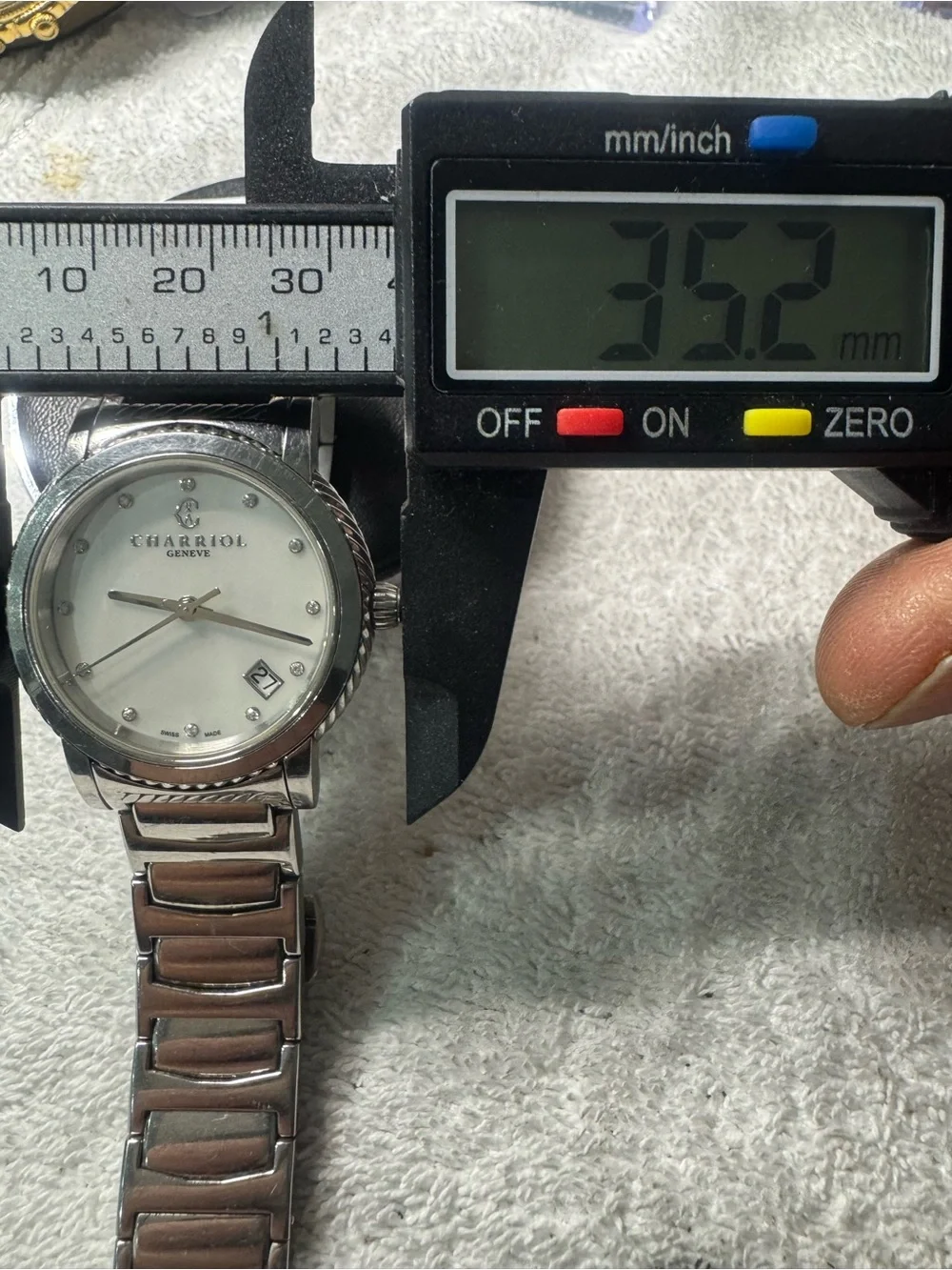 #202 Charriol Geneve Stainless Steel Silver Women's Watch with White Dial